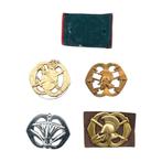 Lot Oude Baretemblemen, Ophalen of Verzenden, Landmacht, Nederland, Embleem of Badge