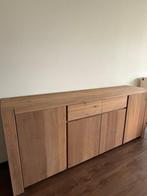 Eiken houten dressoir kast, Ophalen, Zo goed als nieuw, 200 cm of meer, Met lade(s)