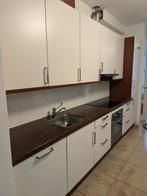 Witte Enkelwandige Keuken met Granieten Blad, Huis en Inrichting, Keuken | Complete keukens, Ophalen, Gebruikt, Wit, Graniet of Steen