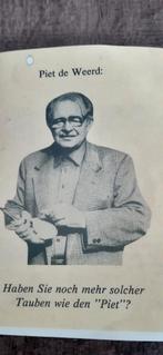 Piet de Weerd Duivenboekje, Postduif