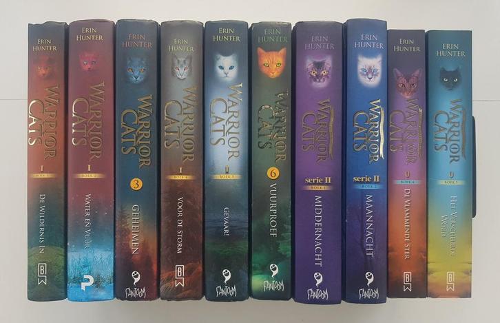 10x Warrior Cats Boeken | Serie 0, 1, 2 | Erin Hunter, Boeken, Fantasy, Gelezen, Ophalen of Verzenden