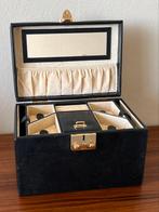 Vintage sieradendoos organiser beautycase jewellery retro, Ophalen of Verzenden, Zo goed als nieuw
