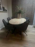Eettafel ovaal met 6 stoelen, Ophalen, 100 tot 150 cm, 200 cm of meer, Zo goed als nieuw