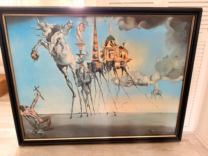 Salvador Dali Schilderij - 130x100cm, Antiek en Kunst, Kunst | Schilderijen | Klassiek, Ophalen