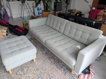 IKEA Landskrona driezits bank en poef/hocker - afbeelding 2