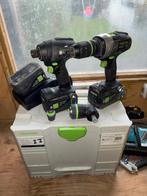 Festool 18v Schroefset: Slagschroevendraaier & Boormachine, Ophalen, Variabele snelheid, Boor- en Schroefmachine, Gebruikt