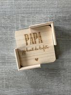 Leuke houten set onderzetters Papa, Nieuw, Overig, Ophalen of Verzenden