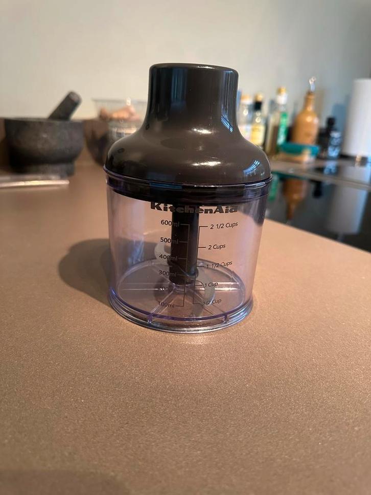 Kitchenaid Hakmolen 600ml voor Staafmixer, Witgoed en Apparatuur, Keukenmixers, Zo goed als nieuw, Minder dan 1 liter, 1 snelheid