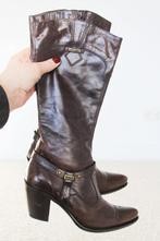 Mooie Bruin Leren Nero Giardini Laarzen s28 (Maat 37) € 75,-, Kleding | Dames, Schoenen, Hoge laarzen, Bruin, Ophalen of Verzenden