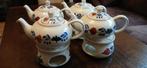 Boerenbont Boch theepot met theelicht. Prijs:€15p.st., Ophalen of Verzenden
