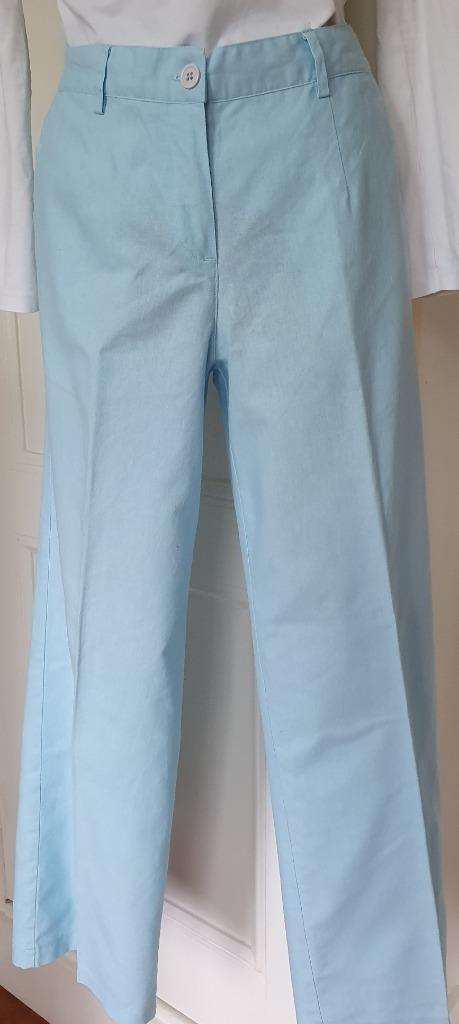 Nieuwe zomerpantalon maat 42/44, Kleding | Dames, Broeken en Pantalons, Nieuw, Maat 42/44 (L), Blauw, Lang, Ophalen of Verzenden