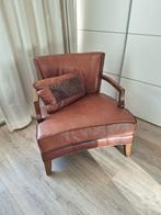 Lederen fauteuil, Huis en Inrichting, Fauteuils, Ophalen, Gebruikt, 50 tot 75 cm, Leer