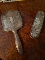 Verzilverde Spiegel & Borstel Set, Antiek en Kunst, Antiek | Goud en Zilver, Ophalen of Verzenden, Zilver