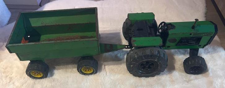 Antieke Tronka Tractor met Aanhanger, Kinderen en Baby's, Speelgoed | Speelgoedvoertuigen, Gebruikt, Ophalen of Verzenden