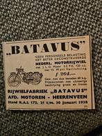Batavus Motorrijwiel Reclame 1938, Ophalen of Verzenden, Gebruikt, Reclamebord