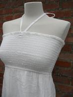 Gebroken witte zomerse halter jurk maat s/m, Ophalen of Verzenden, Wit, Zo goed als nieuw