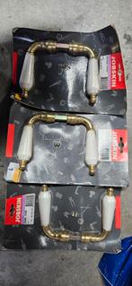 Antiek Klinkstel - Diverse Klinken, Doe-het-zelf en Verbouw, Hang- en Sluitwerk, Ophalen of Verzenden, Gebruikt, Koper of Messing