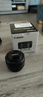 Canon Lens EF 50mm f1.8 STM, Audio, Tv en Foto, Ophalen of Verzenden, Zo goed als nieuw