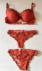 Lise Charmel lingeriesetje 80D, string en broekje M.Oranje., Lise Charmel, Ophalen of Verzenden, Oranje, Setje