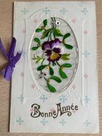 fr 1920 geborduurd boekje strikje Viooltje maretak, Verzenden, Voor 1920, Gelopen, Overige thema's