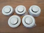 Afzuigventiel 100MM - H&C VENT - Wit/Staal - 5 Stuks - NIEUW, Ophalen of Verzenden, Nieuw, Overige materialen, Minder dan 4 cm