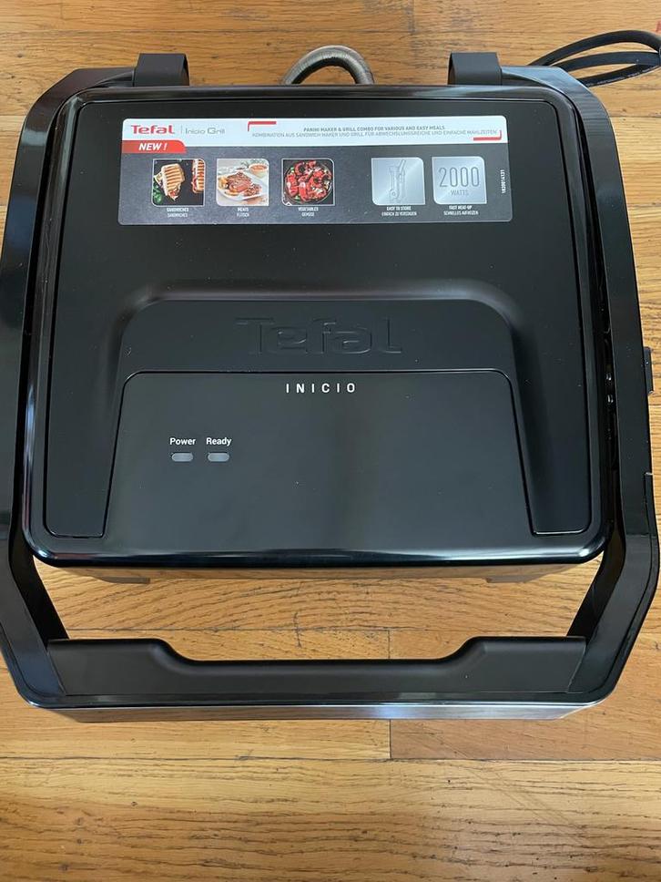 Tefal Inicio Grill - Tafelgrill, Witgoed en Apparatuur, Grillplaten, Zo goed als nieuw, Tafelgrill, Vaatwasmachinebestendig, Ophalen of Verzenden
