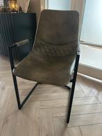 4 eetkamerstoelen kleur olijfgroen (Haco), Huis en Inrichting, Ophalen, Gebruikt, Overige kleuren, Leer