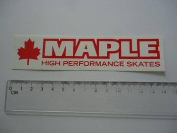 sticker oud MAPLE SCHAATSEN skates rollerskate skate retro beschikbaar voor biedingen