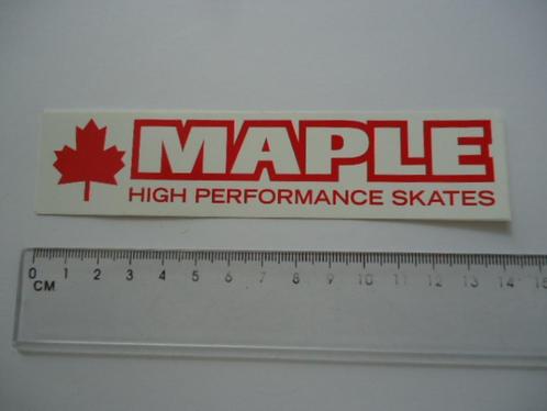 sticker oud MAPLE SCHAATSEN skates rollerskate skate retro, Verzamelen, Stickers, Zo goed als nieuw, Bedrijf of Vereniging, Verzenden