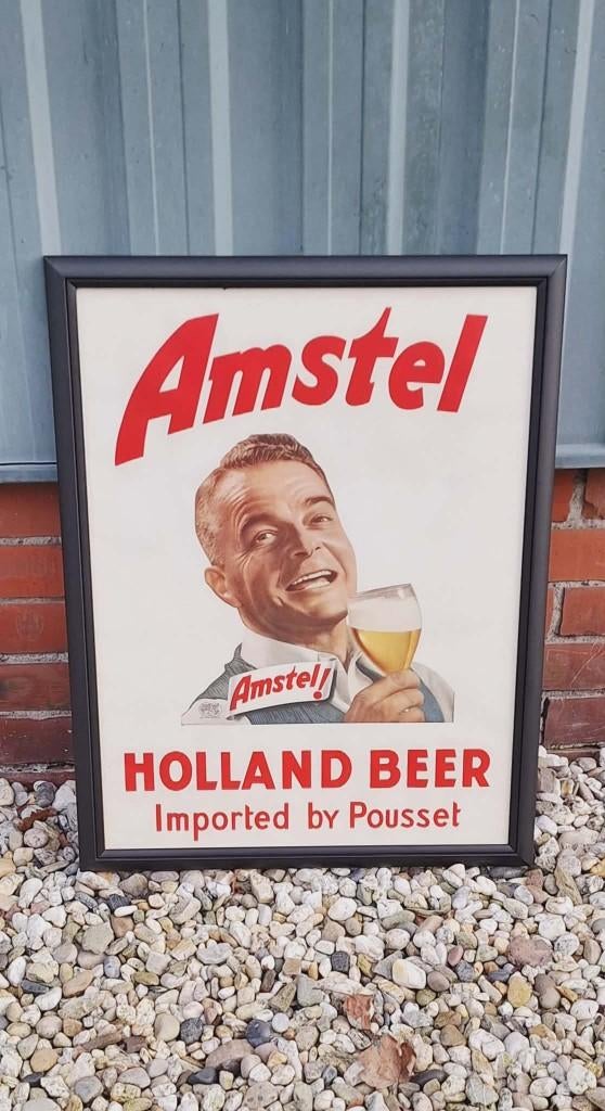 Originele en zeldzame reclameposter van Amstel bier🍺, Verzamelen, Ophalen, Reclamebord, Gebruikt, .
