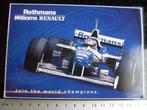 sticker rothmans williams renault formule1 f1 formula1 logo, Verzamelen, Auto of Motor, Ophalen of Verzenden, Zo goed als nieuw