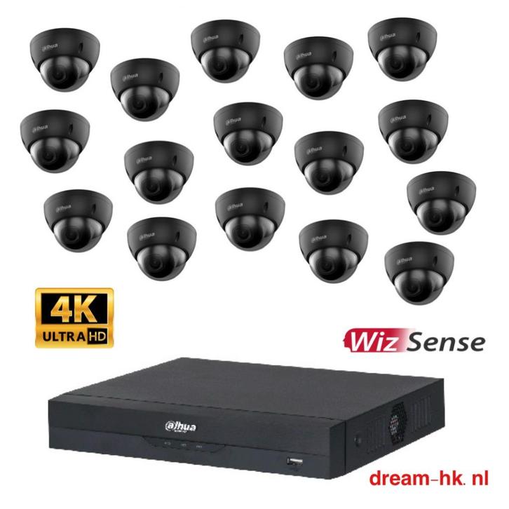 8MP Dahua IP PoE Starlight camera set/NVR + 16x camera's, Audio, Tv en Foto, Videobewaking, Nieuw, Buitencamera, Ophalen of Verzenden
