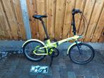B'Twin Tilt 500 vouwfiets - neon groen, Fietsen en Brommers, Fietsen | Vouwfietsen, Gebruikt, Versnellingen, Totaal opvouwbaar