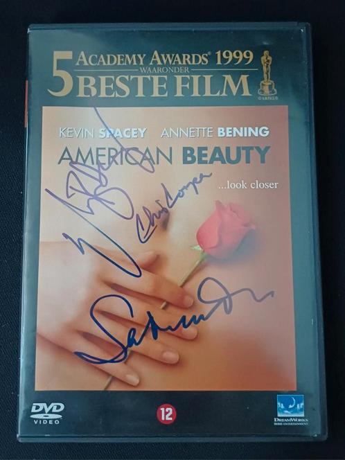 Wes Bentley, Chris Cooper,Sam Mendes handtekening DVD, Verzamelen, Film en Tv, Zo goed als nieuw, Foto of Kaart, Ophalen of Verzenden