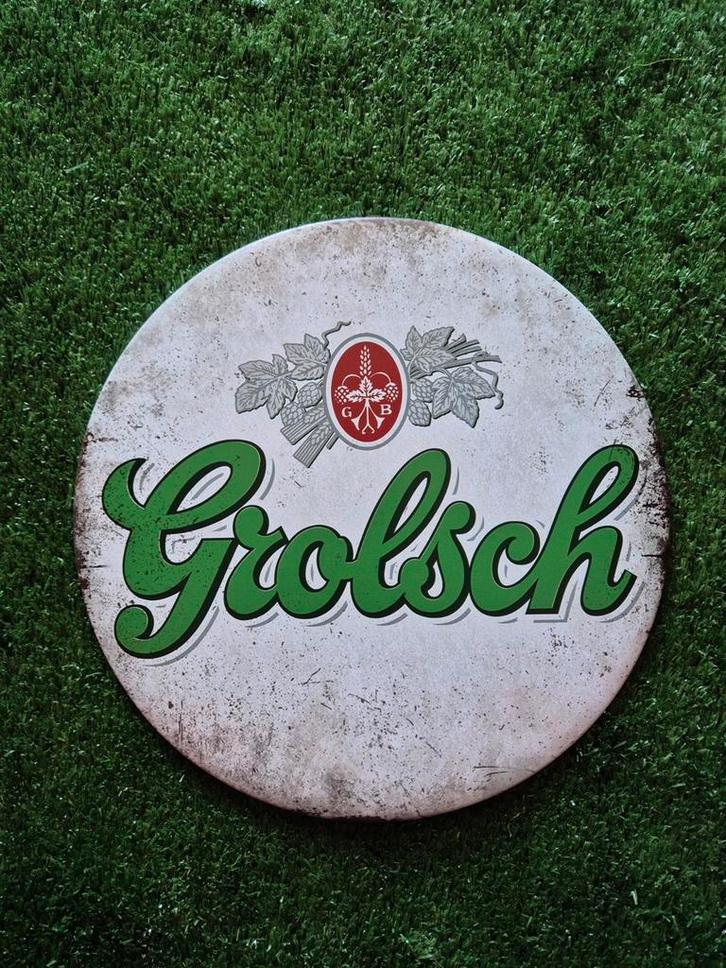 Grolsch Reclamebord, Verzamelen, Biermerken, Nieuw, Reclamebord, Plaat of Schild, Grolsch, Ophalen of Verzenden