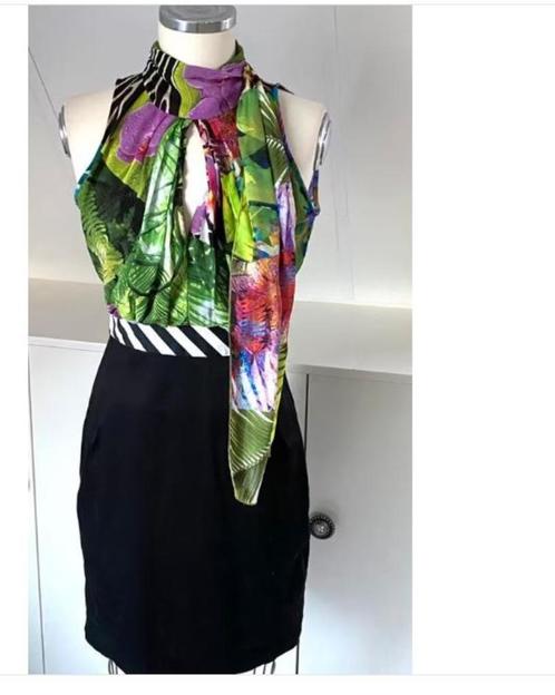 Rinascimento zwart/ kleur jurk nieuwstaat mt 36/38 chcs, Kleding | Dames, Jurken, Zo goed als nieuw, Maat 36 (S), Overige kleuren