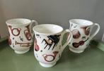 Roy Kirkham Fine Bone China-Set 3 mokken 'Concert' - Nieuw-, Nieuw, Ophalen of Verzenden, Overige stijlen, Kop(pen) en/of Schotel(s)