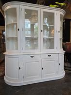 Chique vitrinekast | buffetkast | servieskast gebogen glas, Huis en Inrichting, Kasten | Buffetkasten, Gebruikt, 200 cm of meer