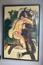 Martineau groot olieverf op doek, Antiek en Kunst, Kunst | Schilderijen | Abstract, Ophalen of Verzenden