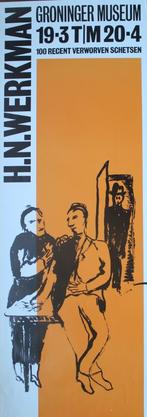 H.N. Werkman, affiche, Groninger Museum., Antiek en Kunst, Kunst | Litho's en Zeefdrukken, Ophalen of Verzenden