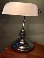 Zware notaris lamp met chromen voet., Ophalen of Verzenden, Zo goed als nieuw, Minder dan 50 cm