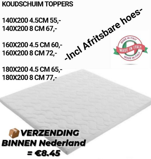 ACTIE!!! 2 persoons Koudschuim Toppers. Afhalen & Verzending, Huis en Inrichting, Slaapkamer | Matrassen en Bedbodems, Nieuw, Matras
