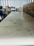 Italiaans marmeren blad 285 x 90 bianca carrara wit marmer, 200 cm of meer, Zo goed als nieuw, Rechthoekig, 50 tot 100 cm