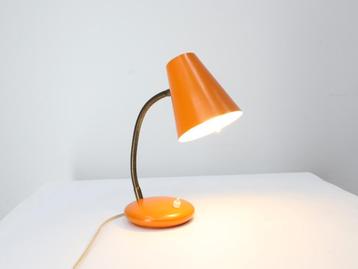Vintage tafellamp metaal oranje beschikbaar voor biedingen