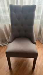 4 eetkamerstoelen taupe, Huis en Inrichting, Fauteuils, Ophalen, Gebruikt, Minder dan 75 cm, Stof