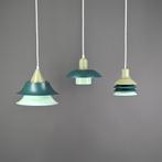 Set van 3 Scandinavische lampen in groene kleuren, Ophalen of Verzenden, Zo goed als nieuw, Metaal, Deens design
