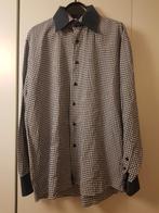 Blauw/wit geruit Louis Parelli overhemd - maat L, Ophalen of Verzenden, Blauw, Louis Parelli, Halswijdte 41/42 (L)