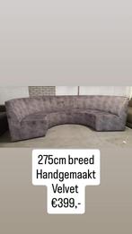 Bank antraciet velours velvet hand gemaakt nu €399,-, Ophalen of Verzenden, Zo goed als nieuw, 75 tot 100 cm, Metaal