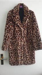 Te koop fluffie panter jas zo goed als nieuw, Ophalen of Verzenden, Zo goed als nieuw, Beige