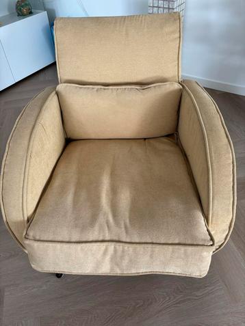 Gele Stoffen Fauteuil
